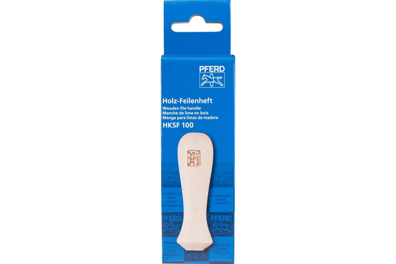 Mango para limas de madera tipo HKSF 100 mm para limas de cadenas de motosierra Ø 4,8-7,9 mm (1)