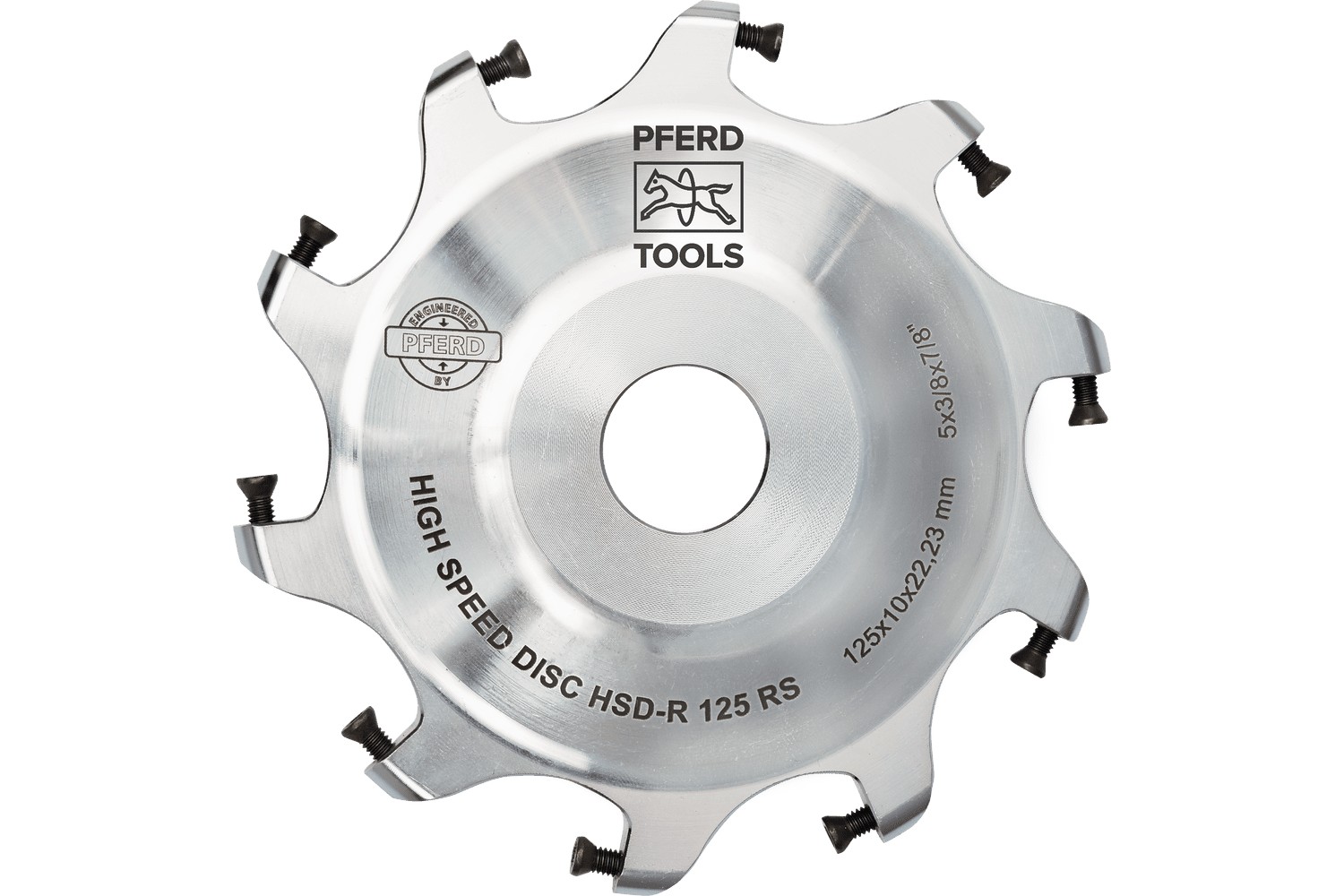 Disco de fresado de alto rendimiento ALUMASTER HSD-R Ø 125 mm RS, para el mecanizado de aluminio en robot, recubrimiento HICOAT