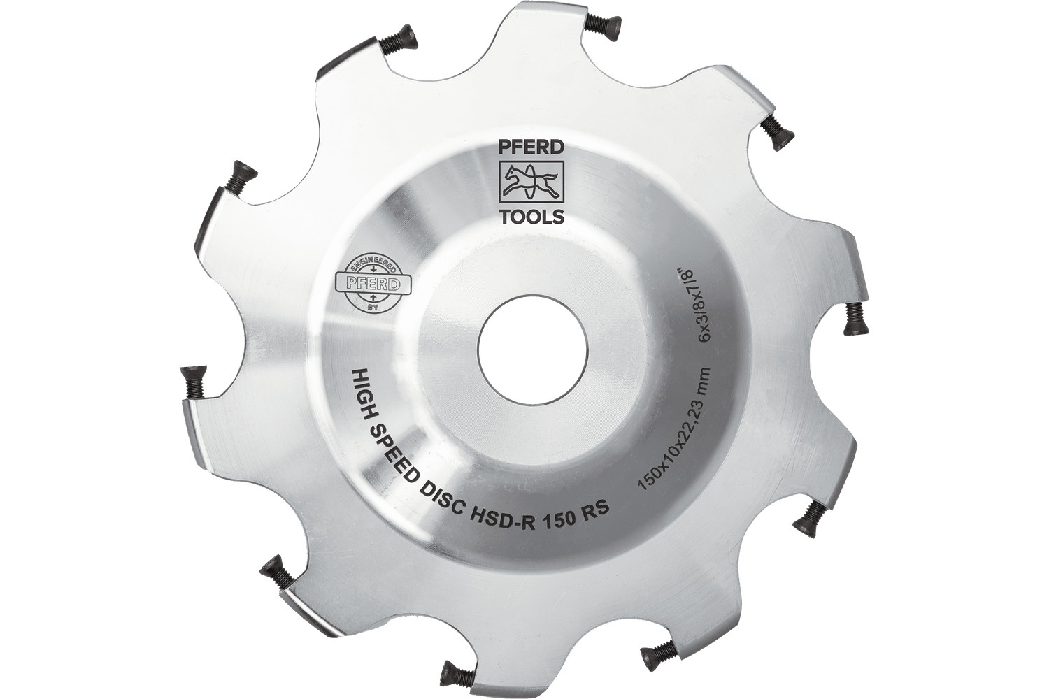 Disco de fresado de alto rendimiento ALUMASTER HSD-R Ø 150 mm RS, para el mecanizado de aluminio en robot, recubrimiento HICOAT