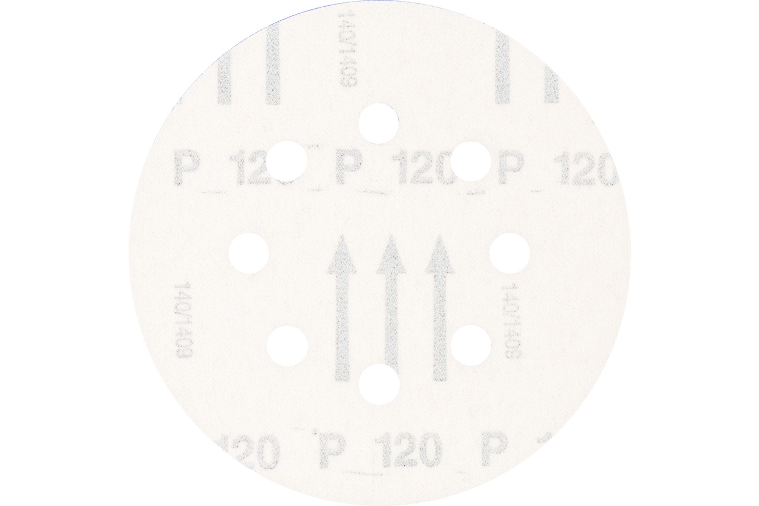 Disco de lija sistema velcro universal de corindón KSS Ø 125 A120 8 orificios de extracción para lijadora orbital