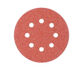 Disco de lija sistema velcro universal de corindón KSS Ø 125 A40 8 orificios de extracción para lijadora orbital