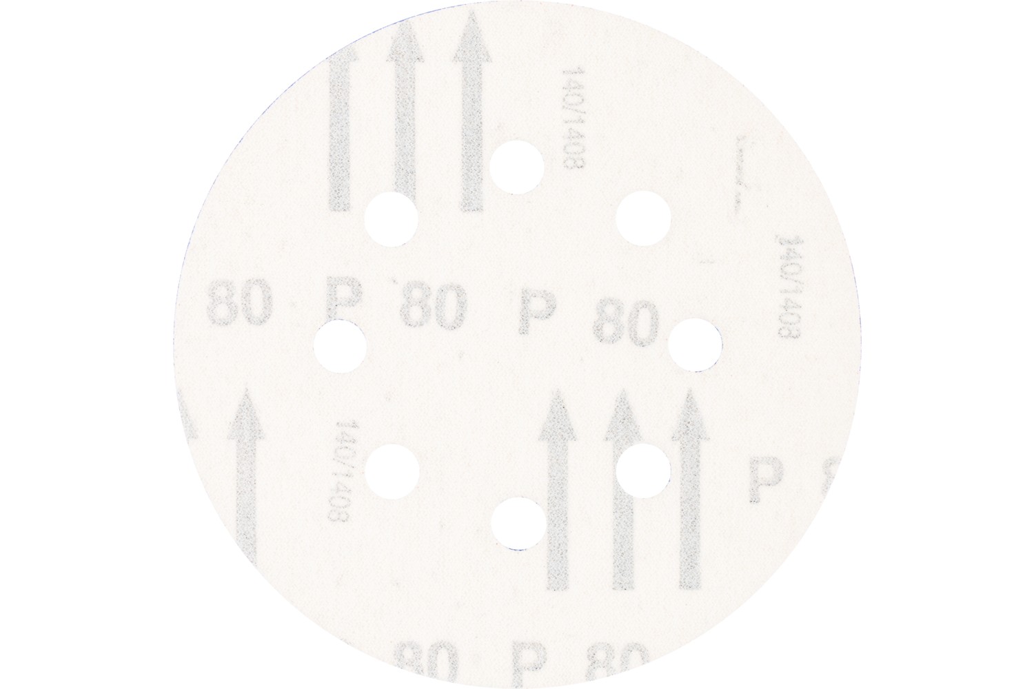 Disco de lija sistema velcro universal de corindón KSS Ø 125 A80 8 orificios de extracción para lijadora orbital