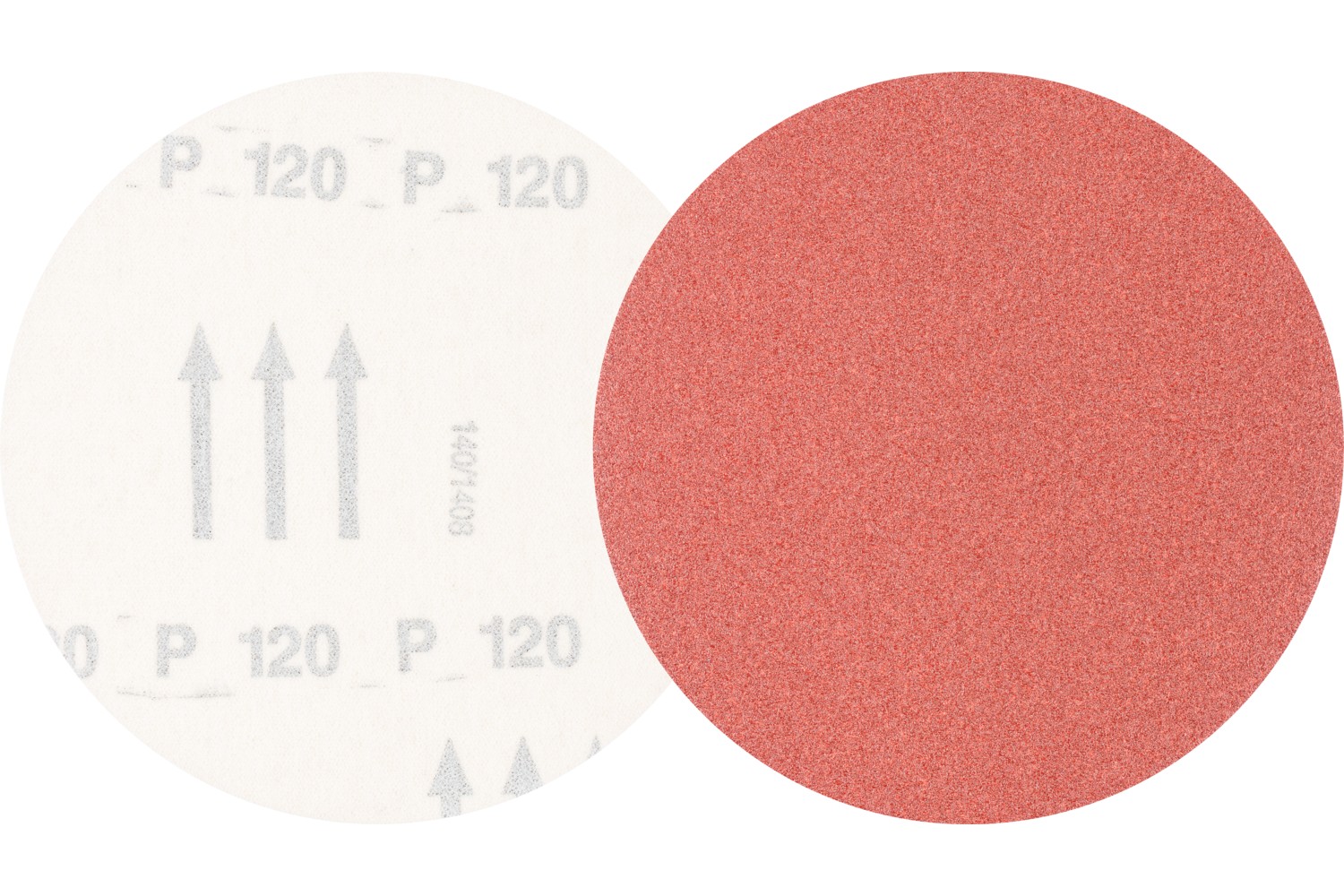 Disco de lija sistema velcro universal de corindón KSS Ø 125 A120 sin orificios de extracción para lijadora orbital