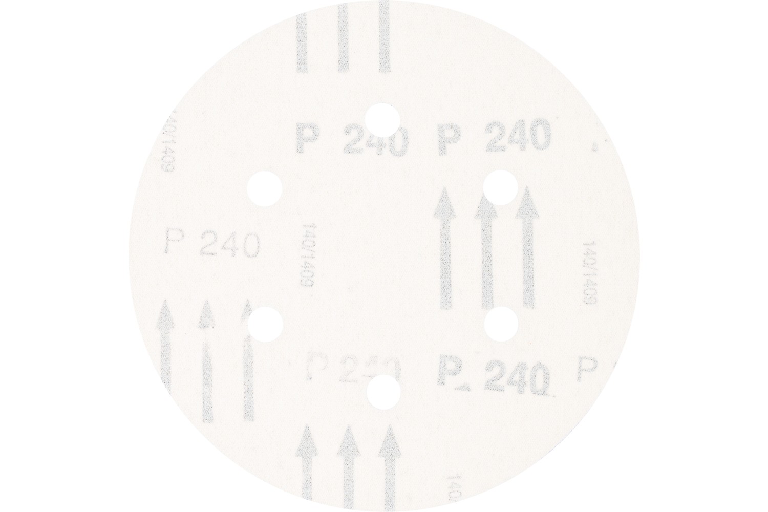 Disco de lija sistema velcro universal de corindón KSS Ø 150 A240 6 orificios de extracción para lijadora orbital