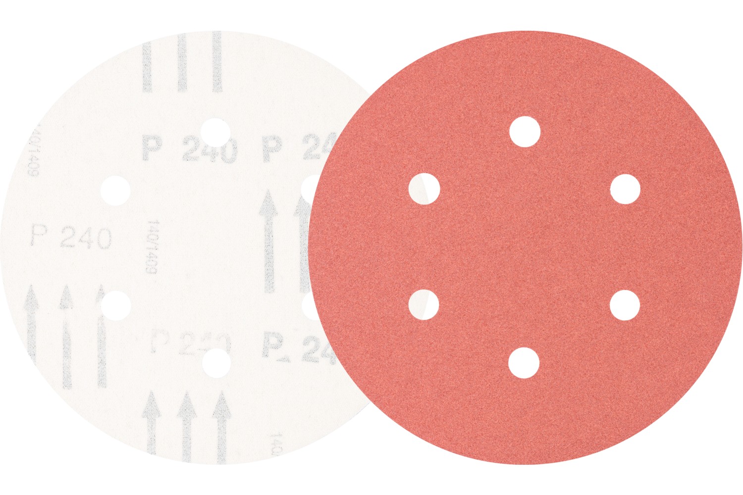 Disco de lija sistema velcro universal de corindón KSS Ø 150 A240 6 orificios de extracción para lijadora orbital