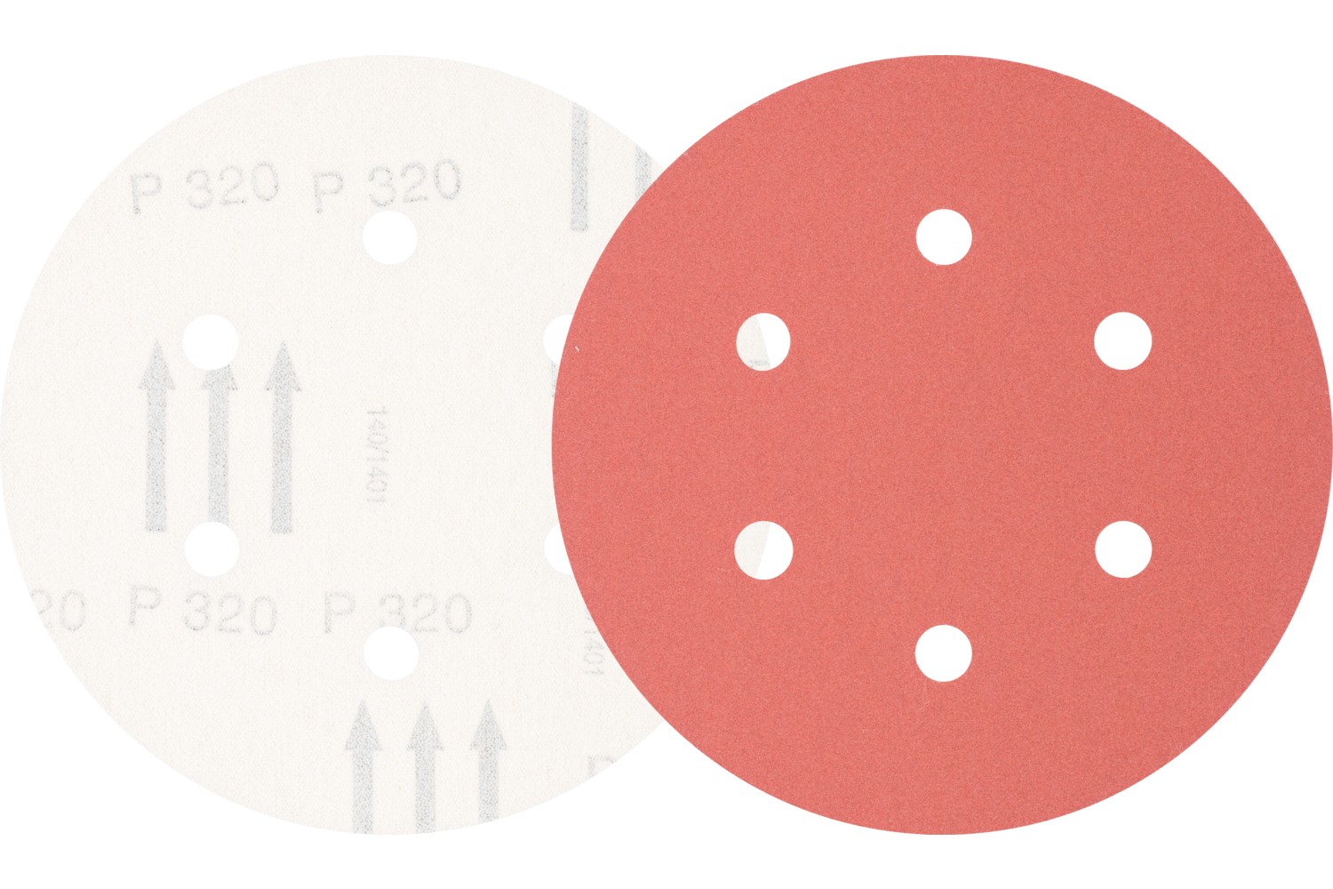 Disco de lija sistema velcro universal de corindón KSS Ø 150 A320 6 orificios de extracción para lijadora orbital