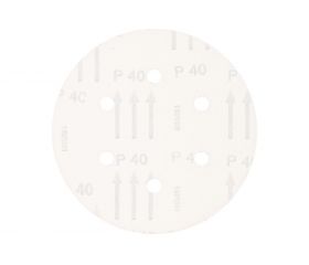 Disco de lija sistema velcro universal de corindón KSS Ø 150 A40 6 orificios de extracción para lijadora orbital