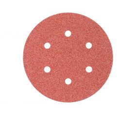 Disco de lija sistema velcro universal de corindón KSS Ø 150 A40 6 orificios de extracción para lijadora orbital