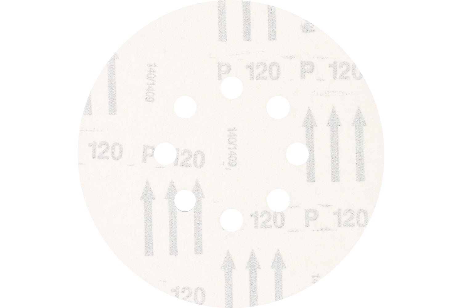 Disco de lija sistema velcro universal de corindón KSS Ø 150 A120 8 orificios de extracción para lijadora orbital