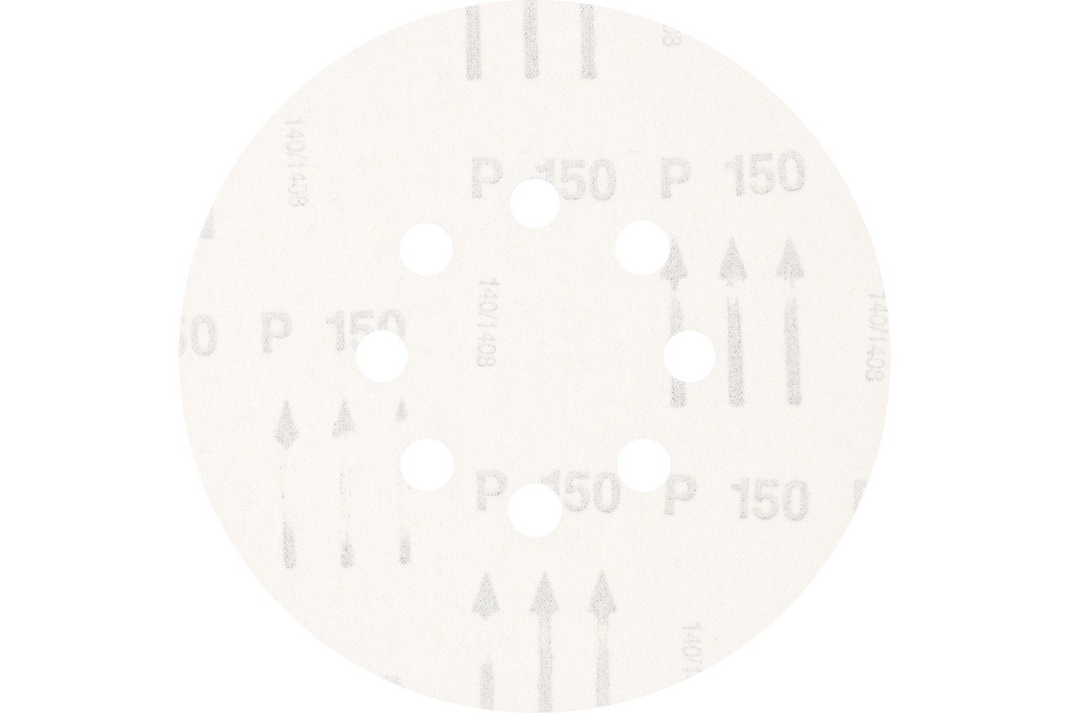 Disco de lija sistema velcro universal de corindón KSS Ø 150 A150 8 orificios de extracción para lijadora orbital