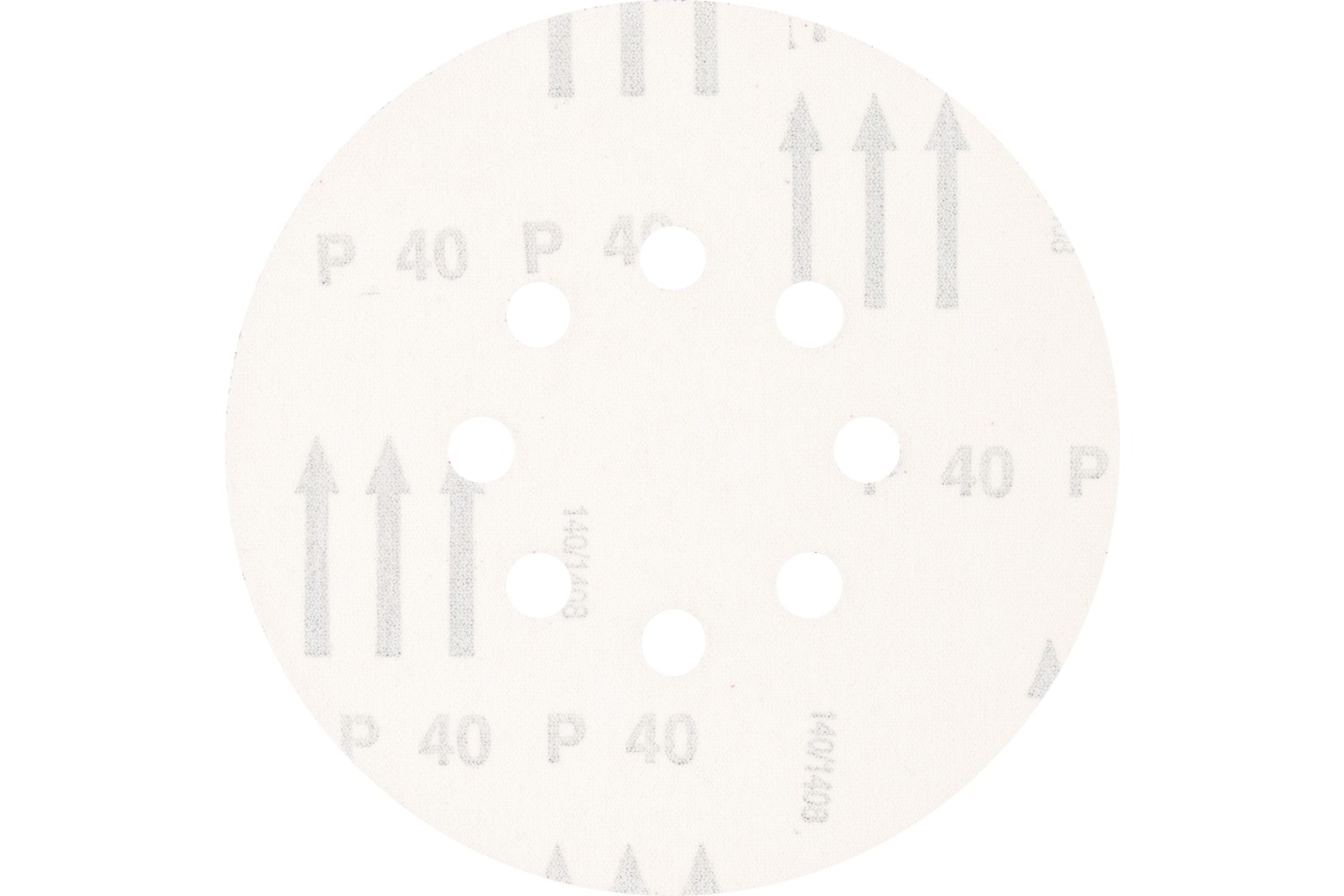 Disco de lija sistema velcro universal de corindón KSS Ø 150 A40 8 orificios de extracción para lijadora orbital
