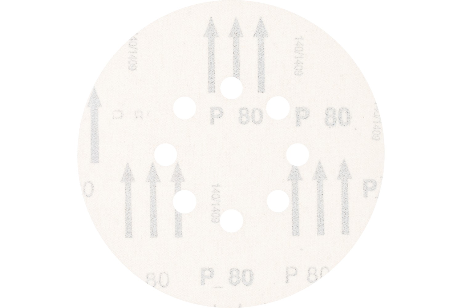 Disco de lija sistema velcro universal de corindón KSS Ø 150 A80 8 orificios de extracción para lijadora orbital