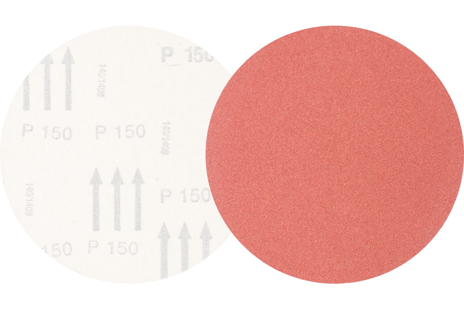 Disco de lija sistema velcro universal de corindón KSS Ø 150 A150 sin orificios de extracción para lijadora orbital