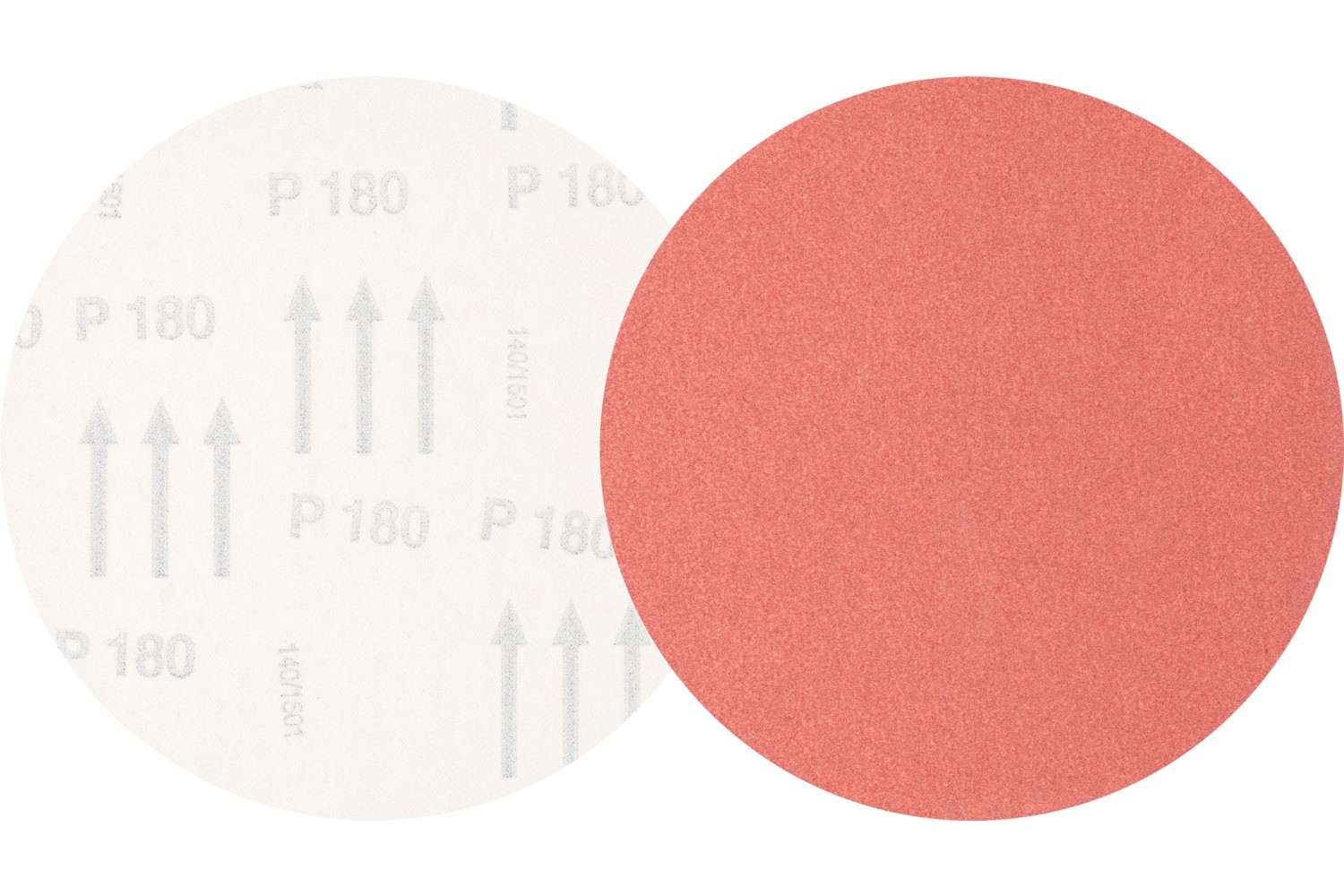 Disco de lija sistema velcro universal de corindón KSS Ø 150 A180 sin orificios de extracción para lijadora orbital