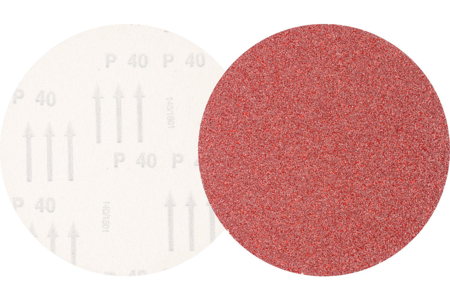 Disco de lija sistema velcro universal de corindón KSS Ø 150 A40 sin orificios de extracción para lijadora orbital