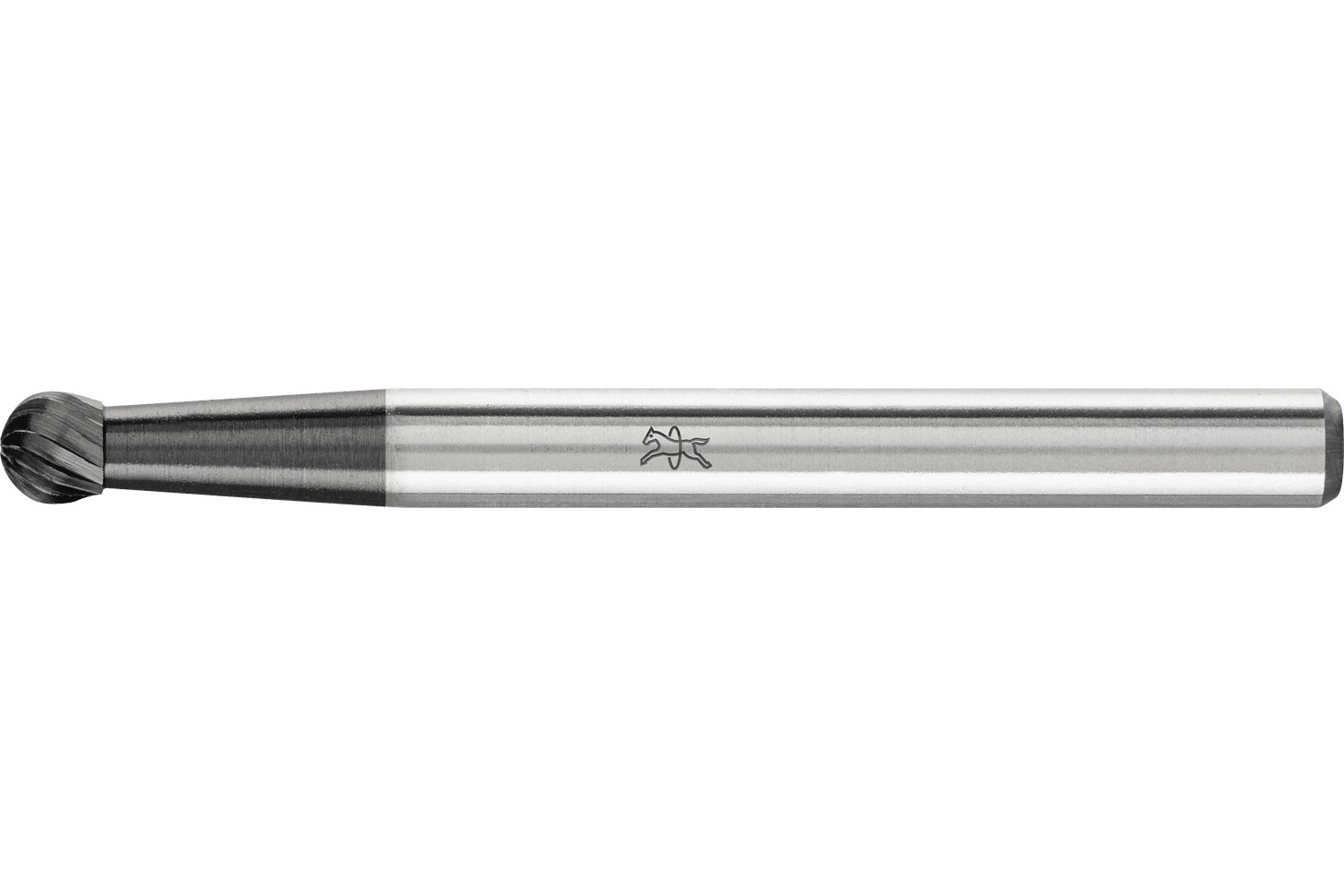 Fresa de metal duro de alto rendimiento esférica KUD Ø 03x02 mm, mango Ø 3 mm Z3P, recubrimiento HICOAT, para mecanizado fino