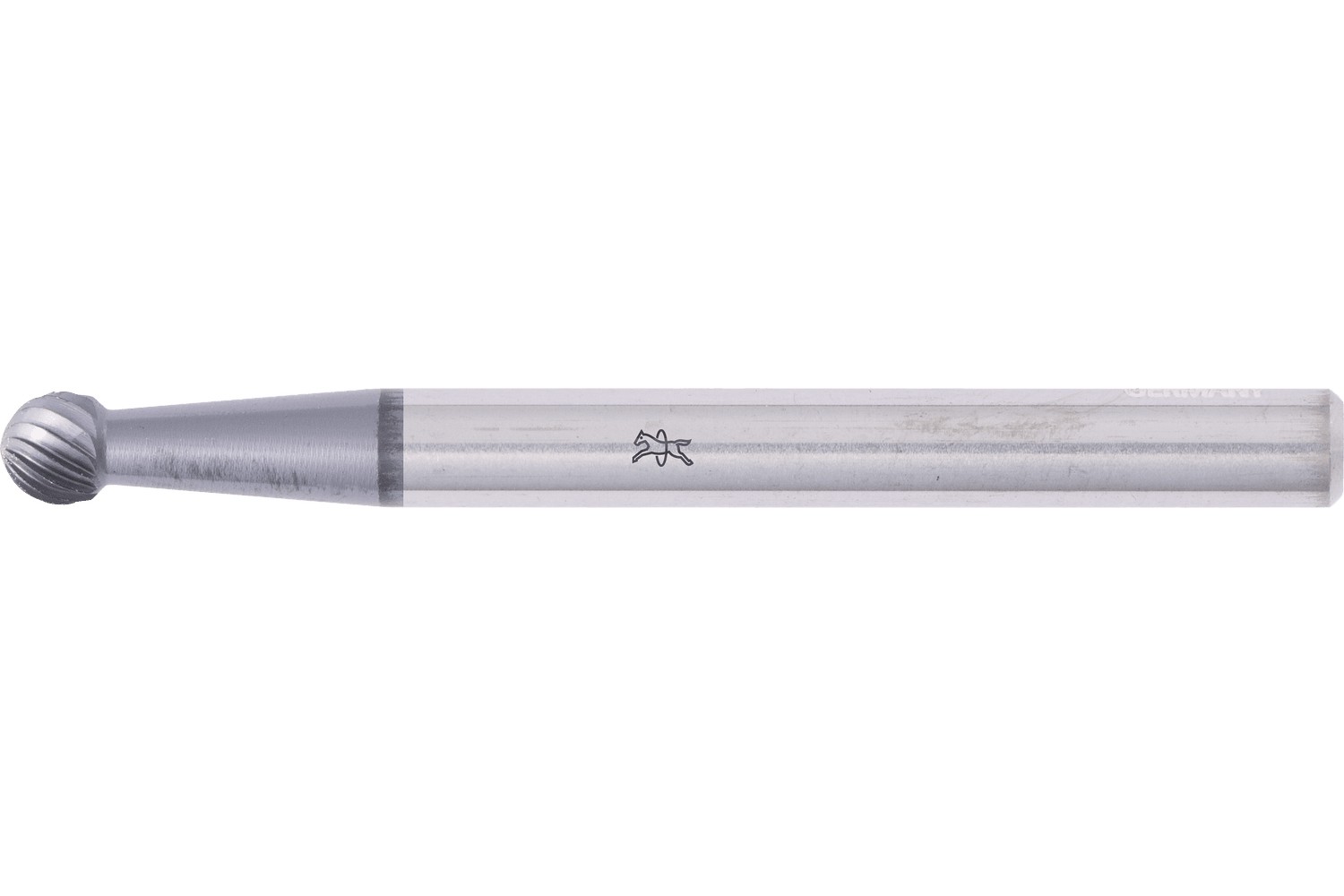 Fresa de metal duro de alto rendimiento esférica KUD Ø 03x02 mm, mango Ø 3 mm Z5, recubrimiento HICOAT universa, fino