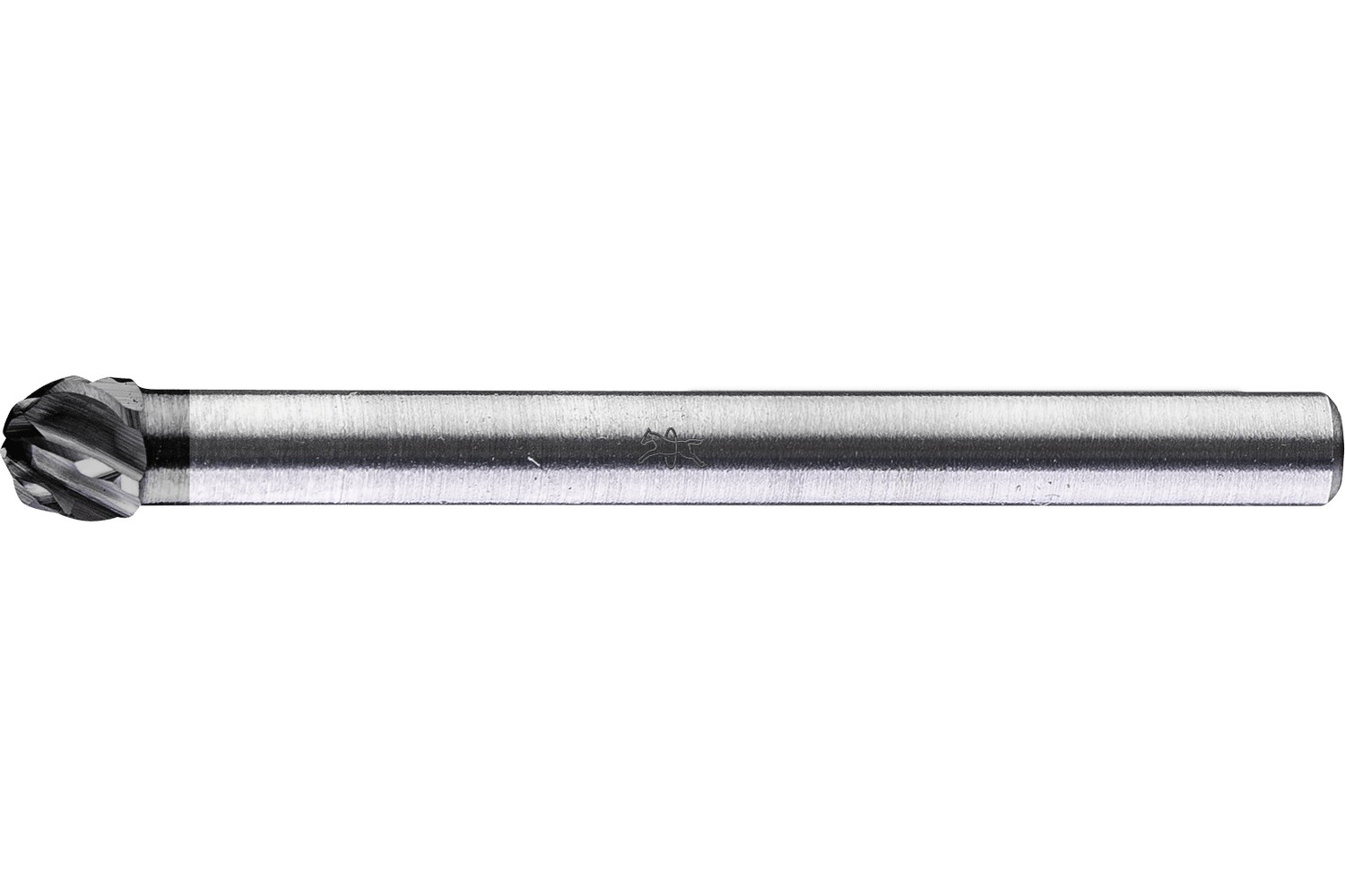 Fresa de metal duro de alto rendimiento ALLROUND esférica KUD Ø 04x03 mm, mango Ø 3 mm, recubrimiento HICOAT para acero