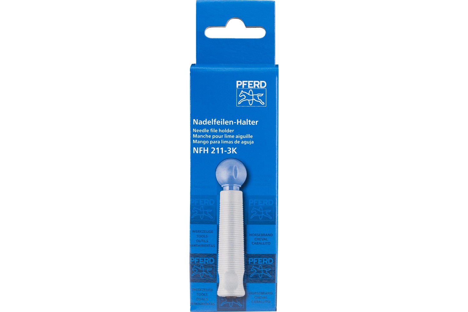 Portalimas de aguja tipo 211 mango de fijación rápida de plástico de 100 mm para limas de aguja Ø 3-4,5 mm (1)