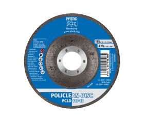 Vellón para limpieza POLICLEAN PCLD Ø 115x13 mm, agujero Ø 22,3 mm para trabajos de limpieza en basto