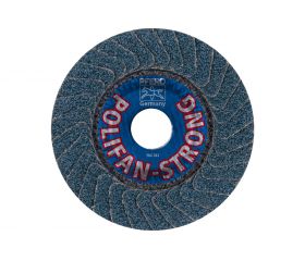 Disco de láminas lijadoras STRONG POLIFAN PFC 115x22,23 mm cónico Z36 línea SGP STEEL para acero