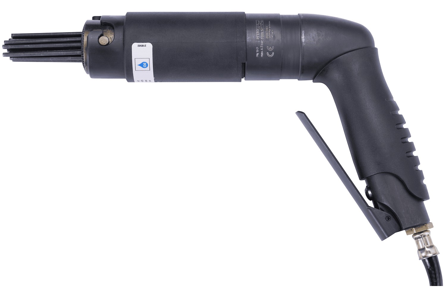 Pistola de agujas con mango de agarre envolvente y 19 agujas