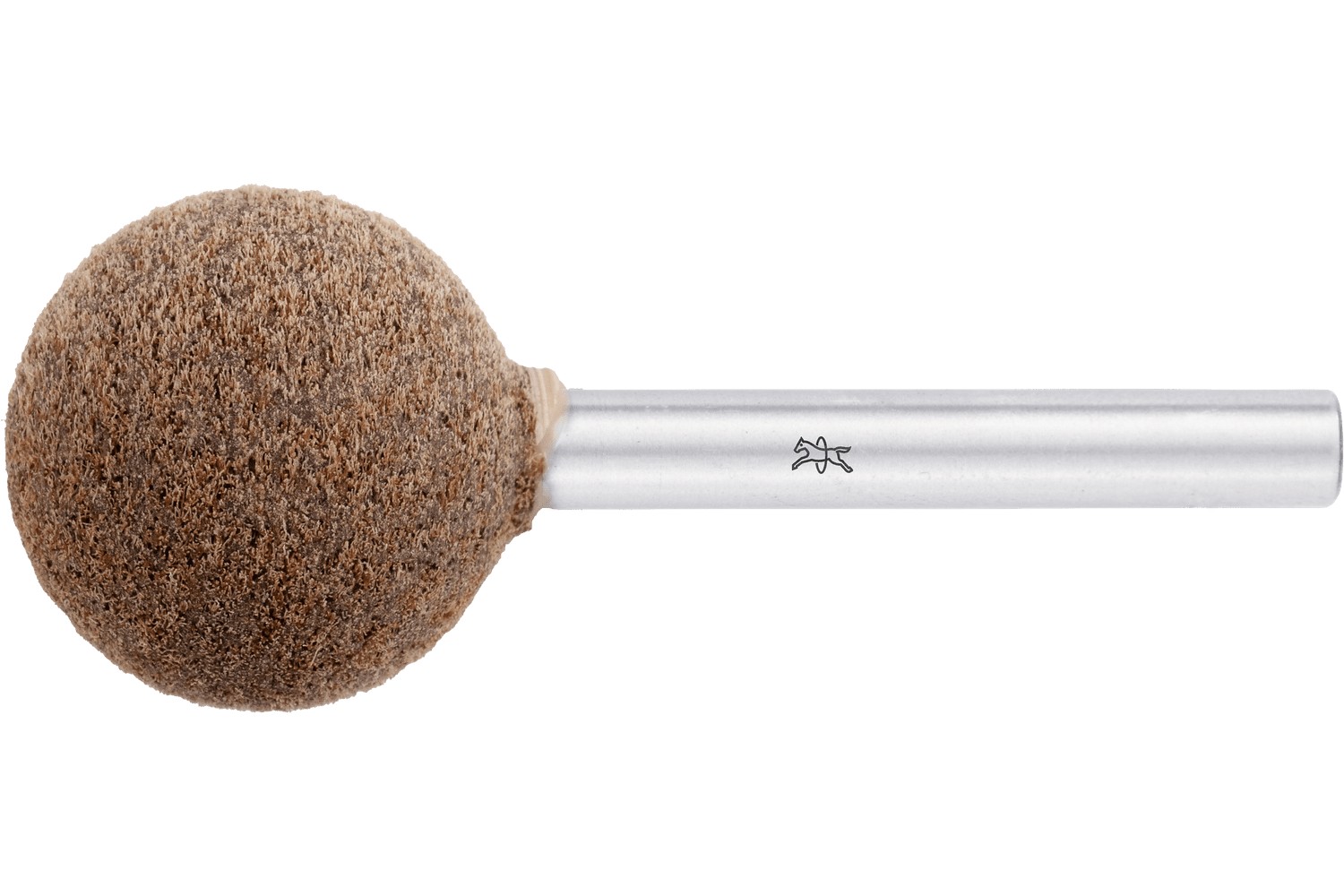 Muela de vellón prensada POLINOX forma cilíndrica PNER Ø 25x25 mm, mango Ø 6 mm, duro A, basto para acabado