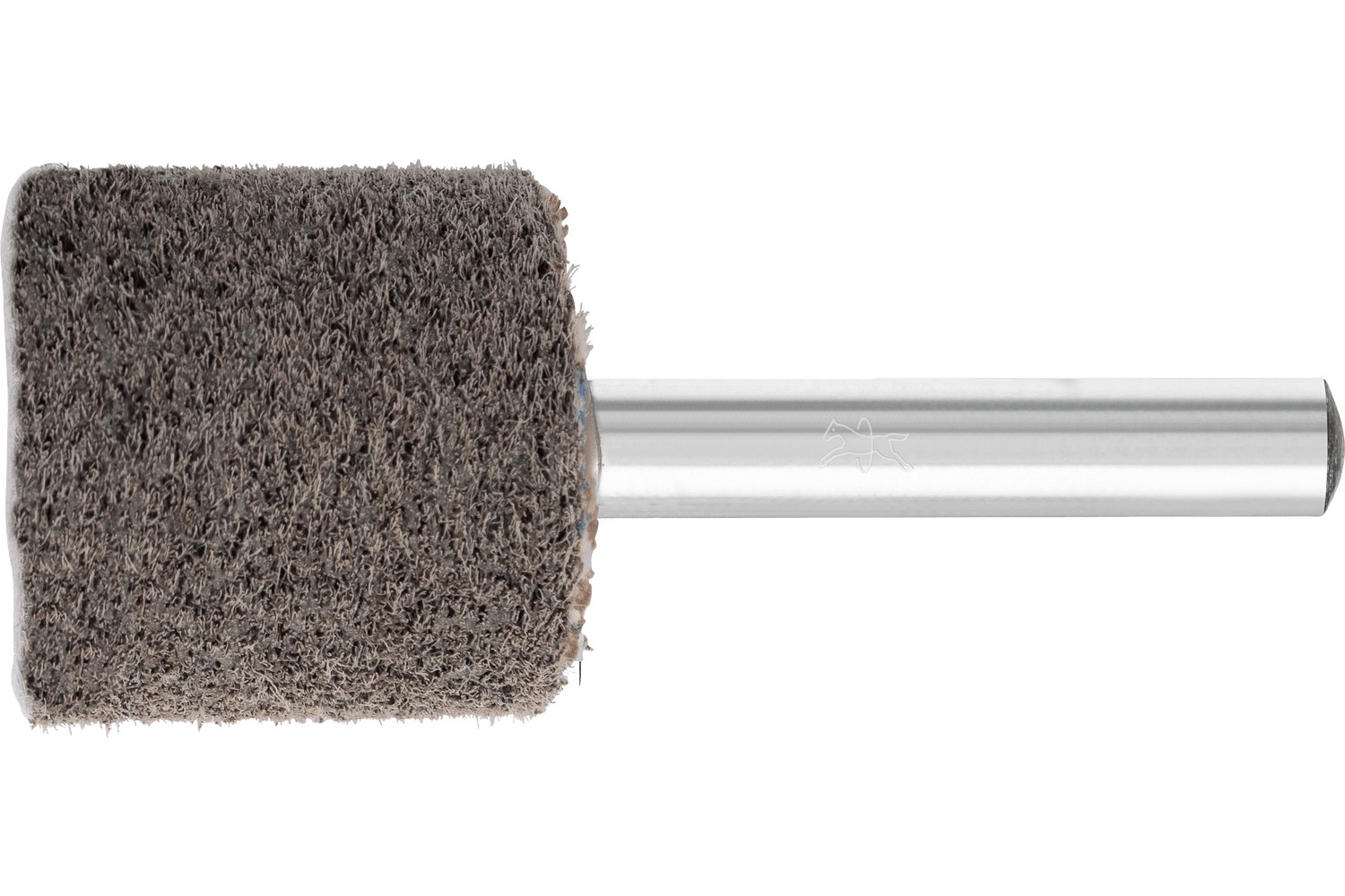 Muela de vellón prensada POLINOX forma cilíndrica PNER Ø 25x35 mm, mango Ø 6 mm, semiblando SIC, fino para acabado