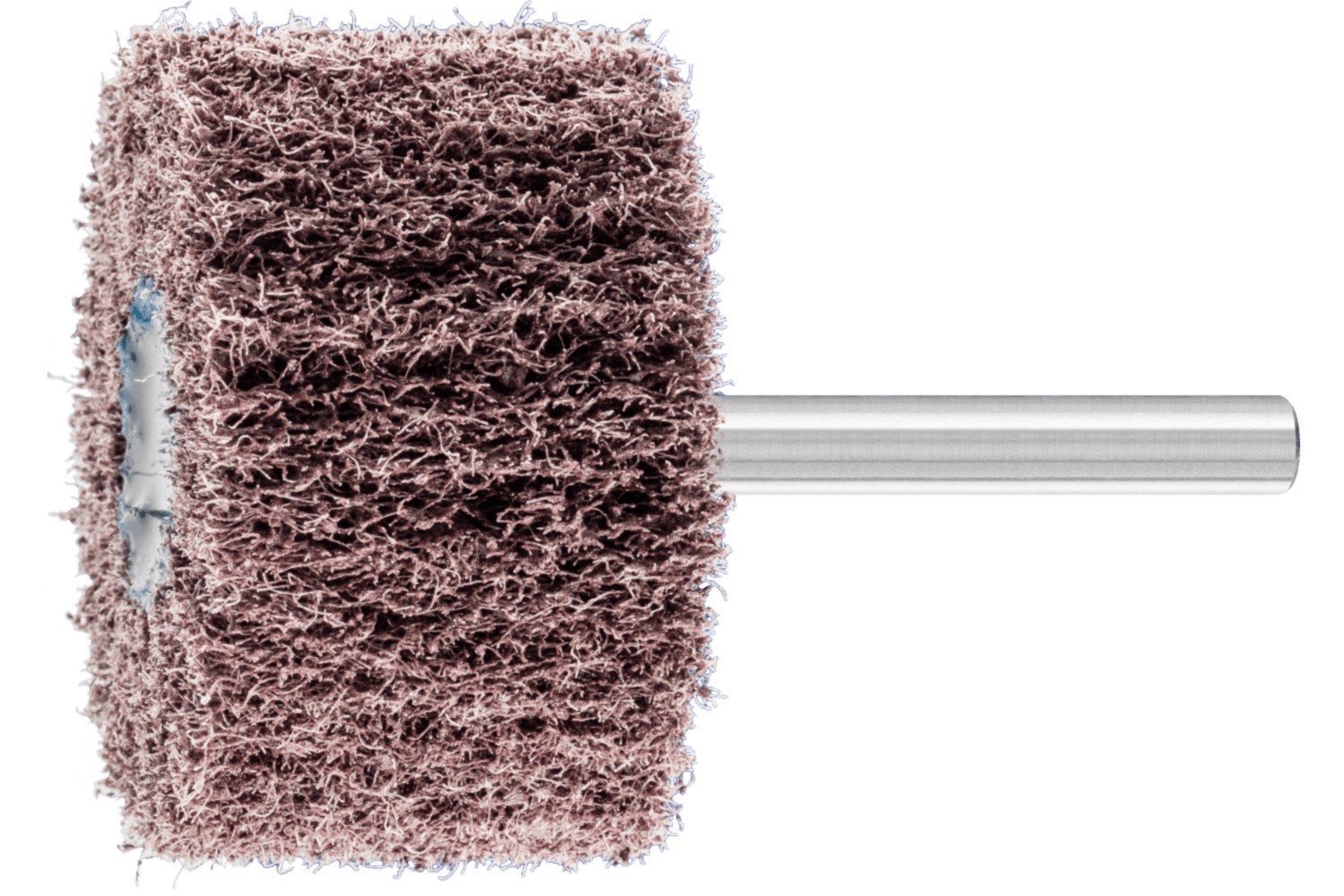 Muela con mango de vellón de alto rendimiento POLINOX PNL Ø 50x30 mm, mango Ø 6 mm, A100 para lijado fino y acabado 