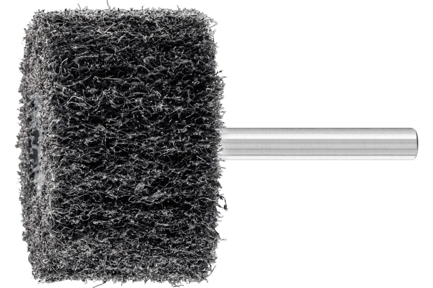 Muela con mango de vellón de alto rendimiento POLINOX PNL Ø 50x30 mm, mango Ø 6 mm, SIC100 para lijado fino y acabado 