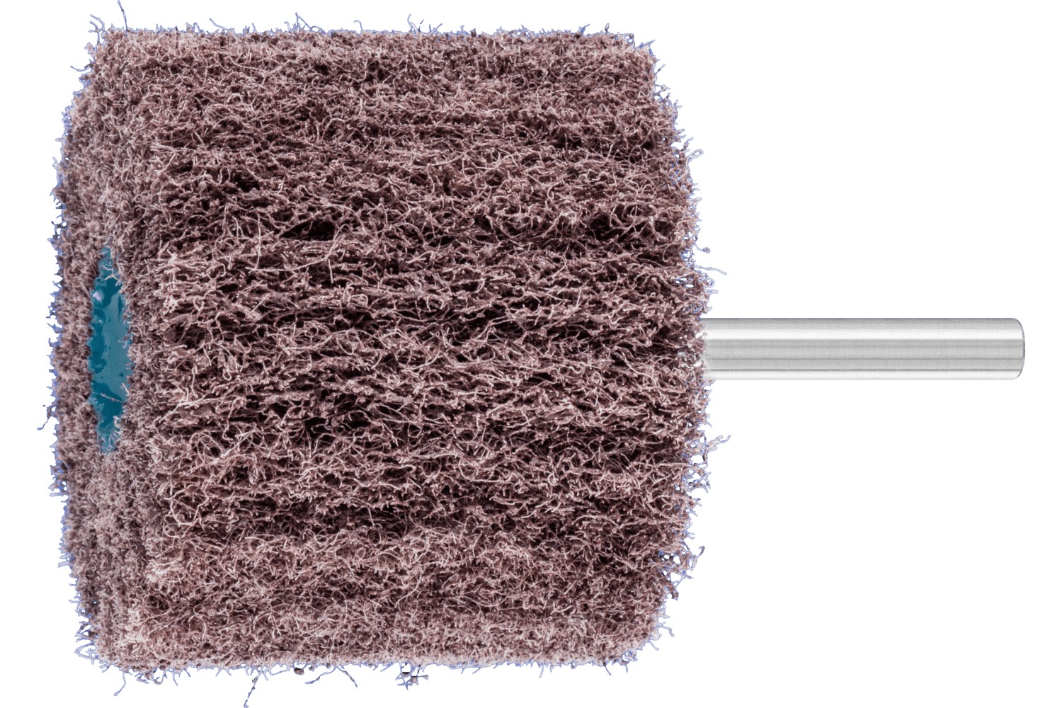 Muela con mango de vellón de alto rendimiento POLINOX PNL Ø 60x50 mm, mango Ø 6 mm, A100 para lijado fino y acabado 