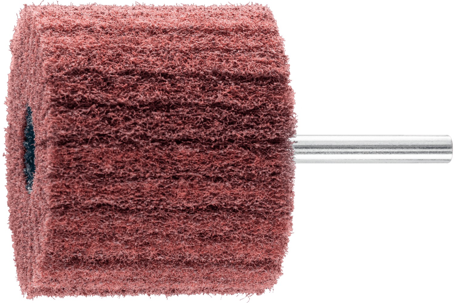 Muela con mango de vellón de alto rendimiento POLINOX PNL Ø 60x50 mm, mango Ø 6 mm, A180 para lijado fino y acabado 