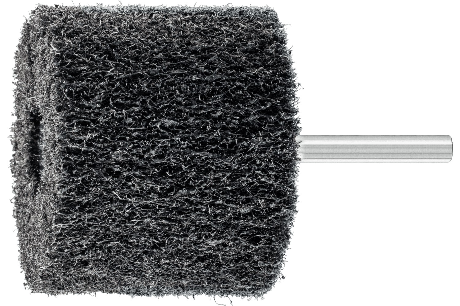 Muela con mango de vellón de alto rendimiento POLINOX PNL Ø 60x50 mm, mango Ø 6 mm, SIC100 para lijado fino y acabado 