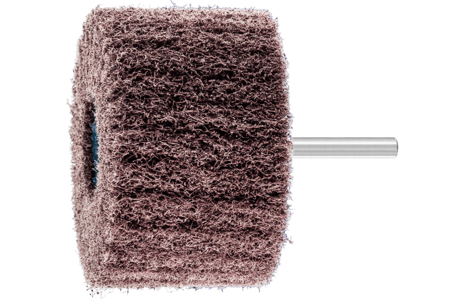 Muela con mango de vellón de alto rendimiento POLINOX PNL Ø 80x50 mm, mango Ø 6 mm, A100 para lijado fino y acabado 