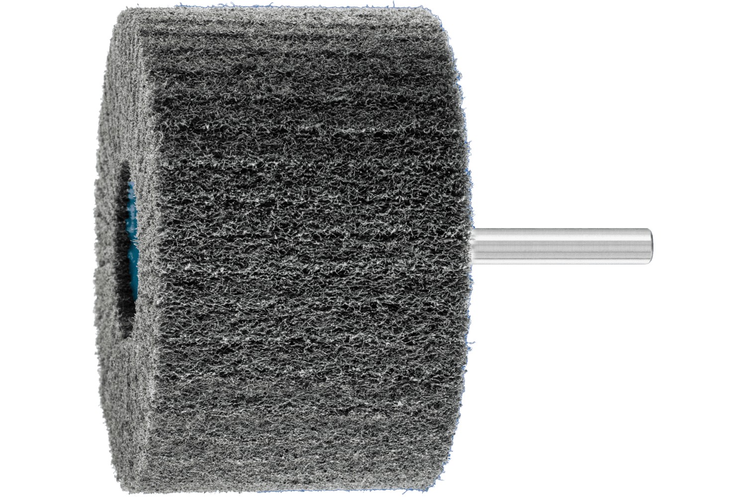 Muela con mango de vellón de alto rendimiento POLINOX PNL Ø 80x50 mm, mango Ø 6 mm, A180 para lijado fino y acabado 