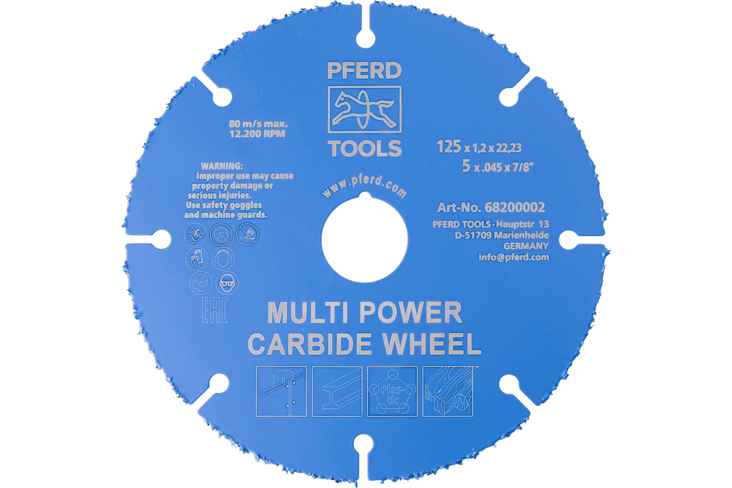 Disco de corte Multi Power Carbide DS 125x1,2x22,23 mm para cortar los materiales más diversos