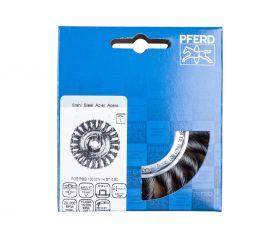 Carda redonda, trenzada RBG Ø 100x12 mm M14 alambre de acero Ø 0,50 mm amoladora angular