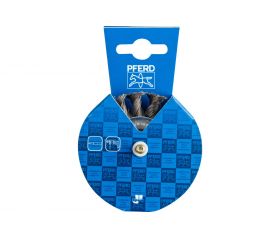 Carda redonda POS, trenzada RBG Ø 76x6 mm, mango Ø 6 mm alambre de acero Ø 0,35