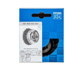 Carda vaso, trenzada TBG Ø 65 mm M14 alambre de acero Ø 0,35 mm amoladora angular (1)