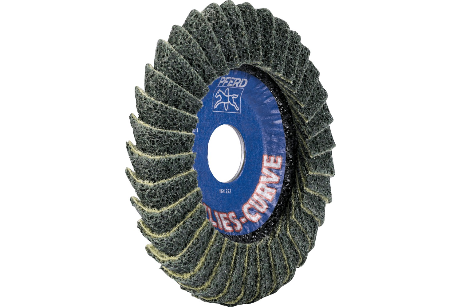 Disco de láminas lijadoras POLIVLIES CURVE PVL-R de corindón, Ø 115 mm, agujero 22,23 mm, A240M para lijado fino de cordones en ángulo