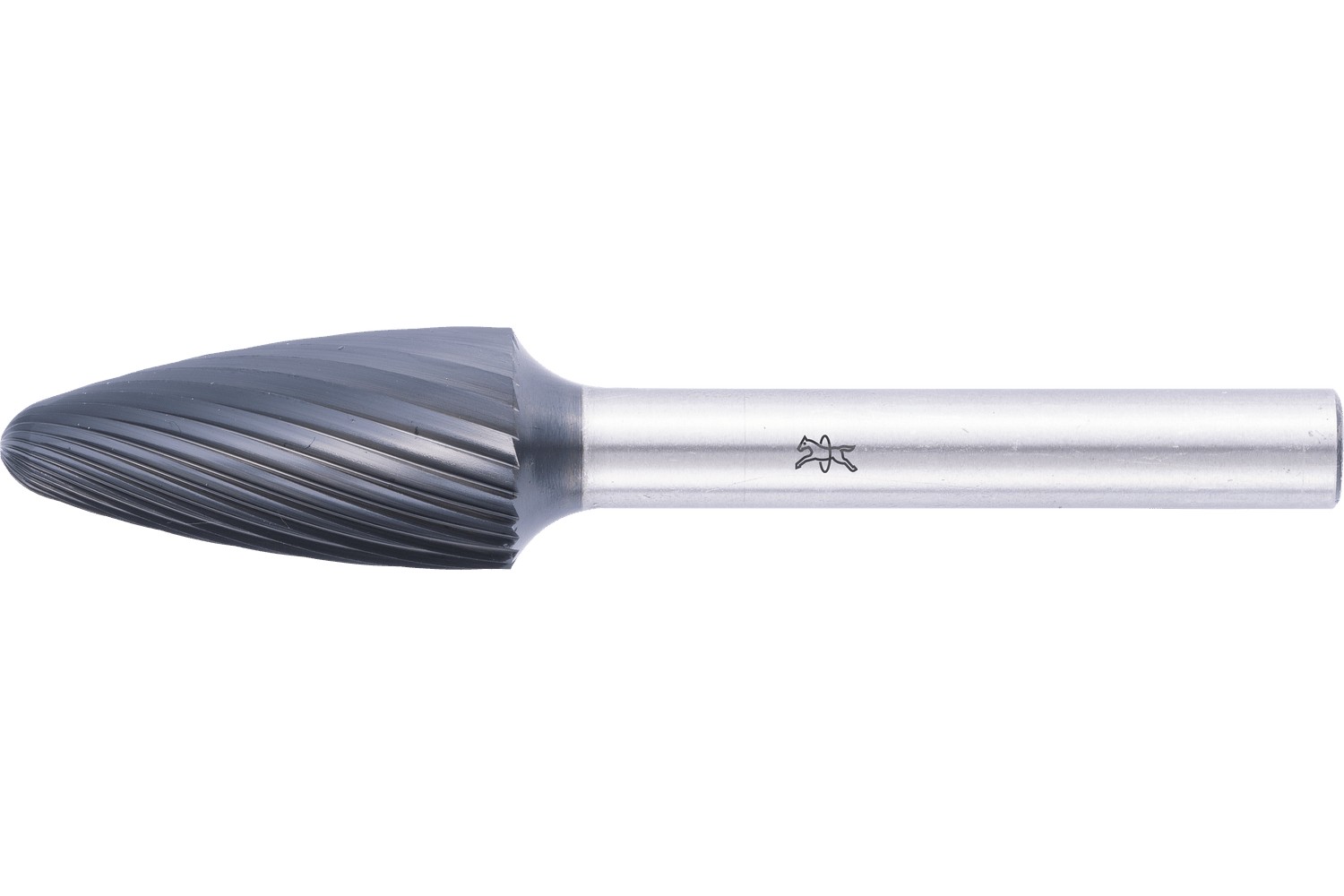 Fresa de metal duro de alto rendimiento forma árbol RBF Ø 12x25 mm, mango Ø 6 mm Z3, recubrimiento HICOAT universal medio