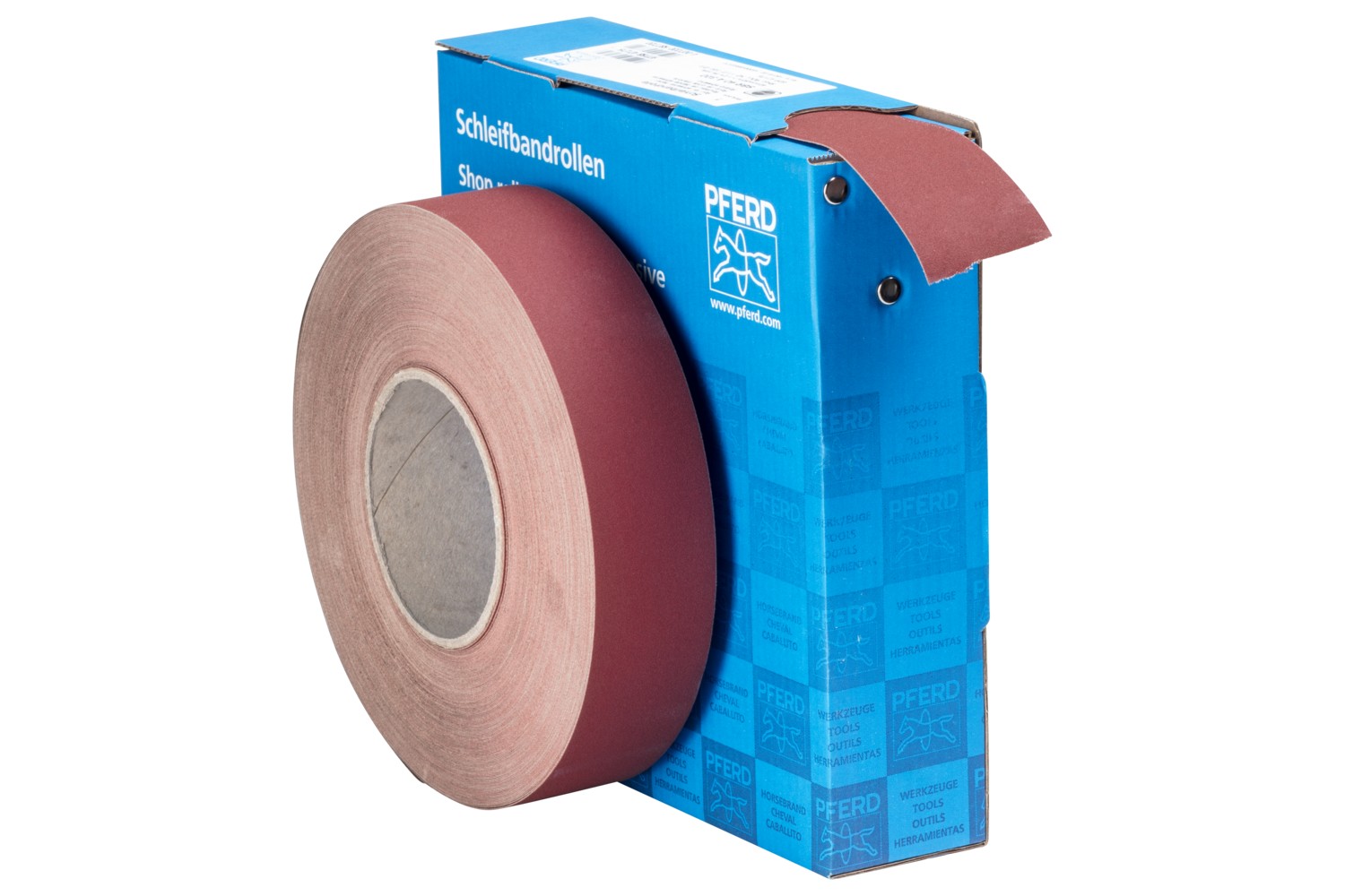 Rollo de lija de corindón, tejido SBR, ancho 40 mm x largo 50 m A320 para aplicación universal