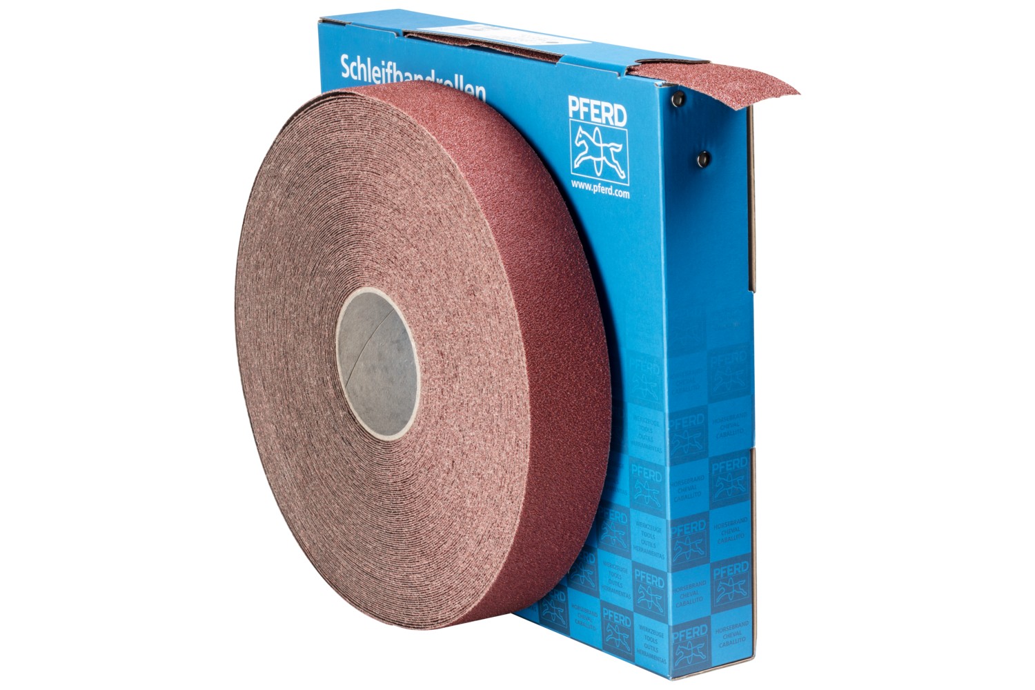 Rollo de lija de corindón, tejido SBR, ancho 50 mm x largo 50 m A40 para aplicación universal