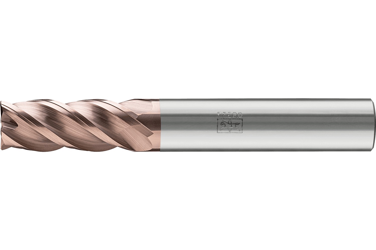 Fresa VHM Ø2 mm, 4 filos, 2xDC, chaflán 0,05 mm 45°, recubrimiento TiAlSiN, mango HB, Rendimiento en inoxidables