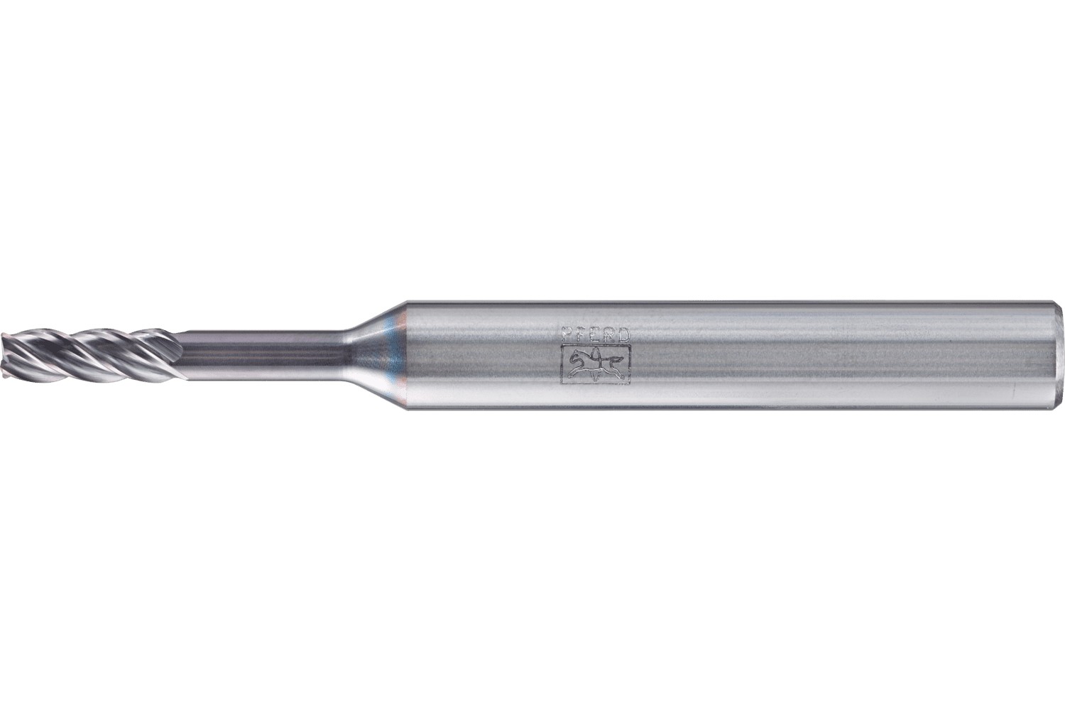 Fresa para esquinas SCM larga, 4 filos Ø 3 mm bisel 45°, TiAlN, mango HA Universal Line, desbaste y afinado de ranuras