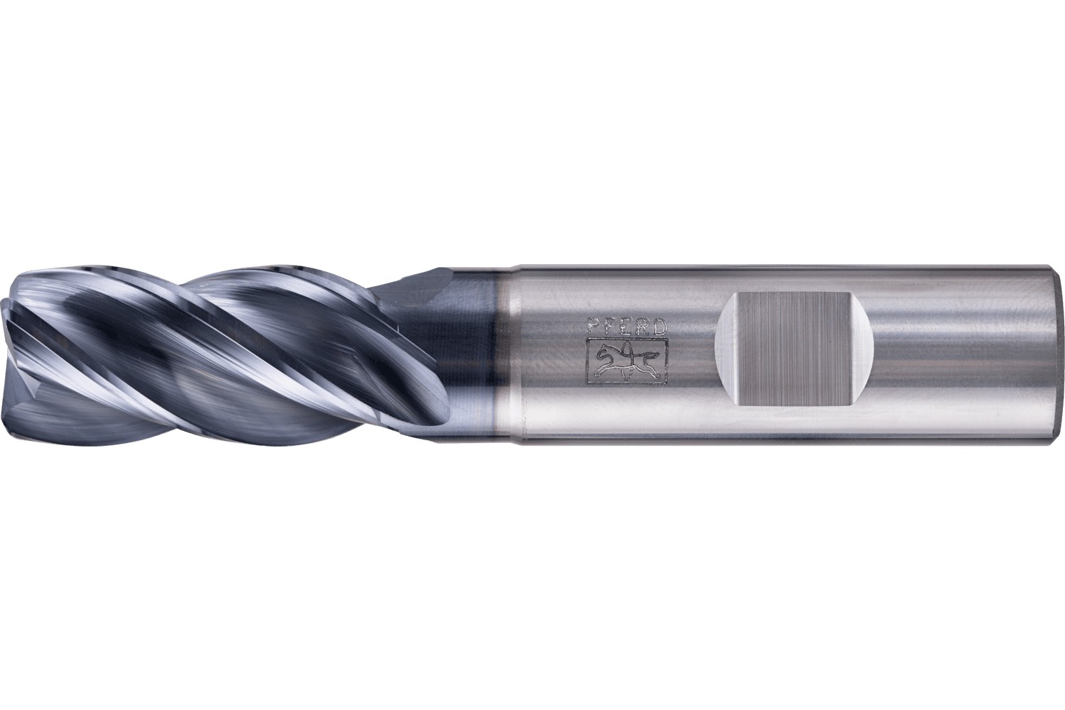 Fresa para esquinas SCM larga, 4 filos Ø 16 mm radio 1,5 mm, TiAlN, mango HB Universal Line, desbaste y afinado de ranuras