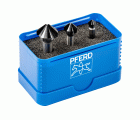 Juego de avellanadores cónicos HSS de 3 piezas, DIN 335 C 90° con recubrimiento HICOAT HC-FEP