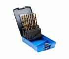 Juego de brocas espirales de 19 piezas INOX HSSE N DIN 338 para materiales duros y resistentes