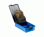 Juego de brocas espirales de 25 piezas INOX HSSE N DIN 338 para materiales duros y resistentes