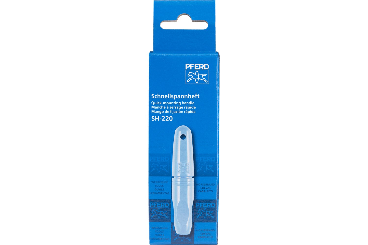 Mango de fijación rápida tipo SH 220 plástico 90 mm para lima de espiga pequeñas, lima de aguja Ø 3-3,75 mm (1)